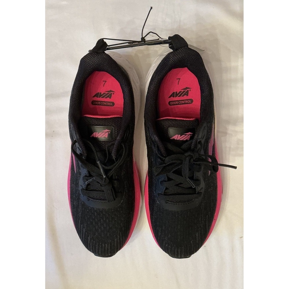 Avia Women's Gel Running Shoes Black Pink Mesh Athletic Sneakers Size 7  Comfort
